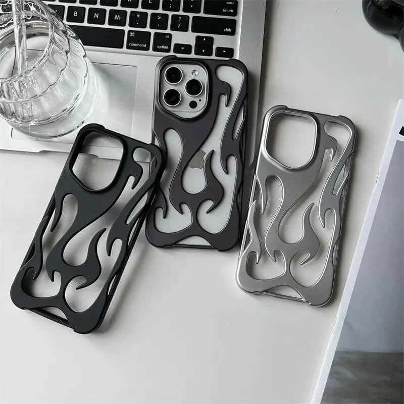 3D Flame Pattern Phone Case
