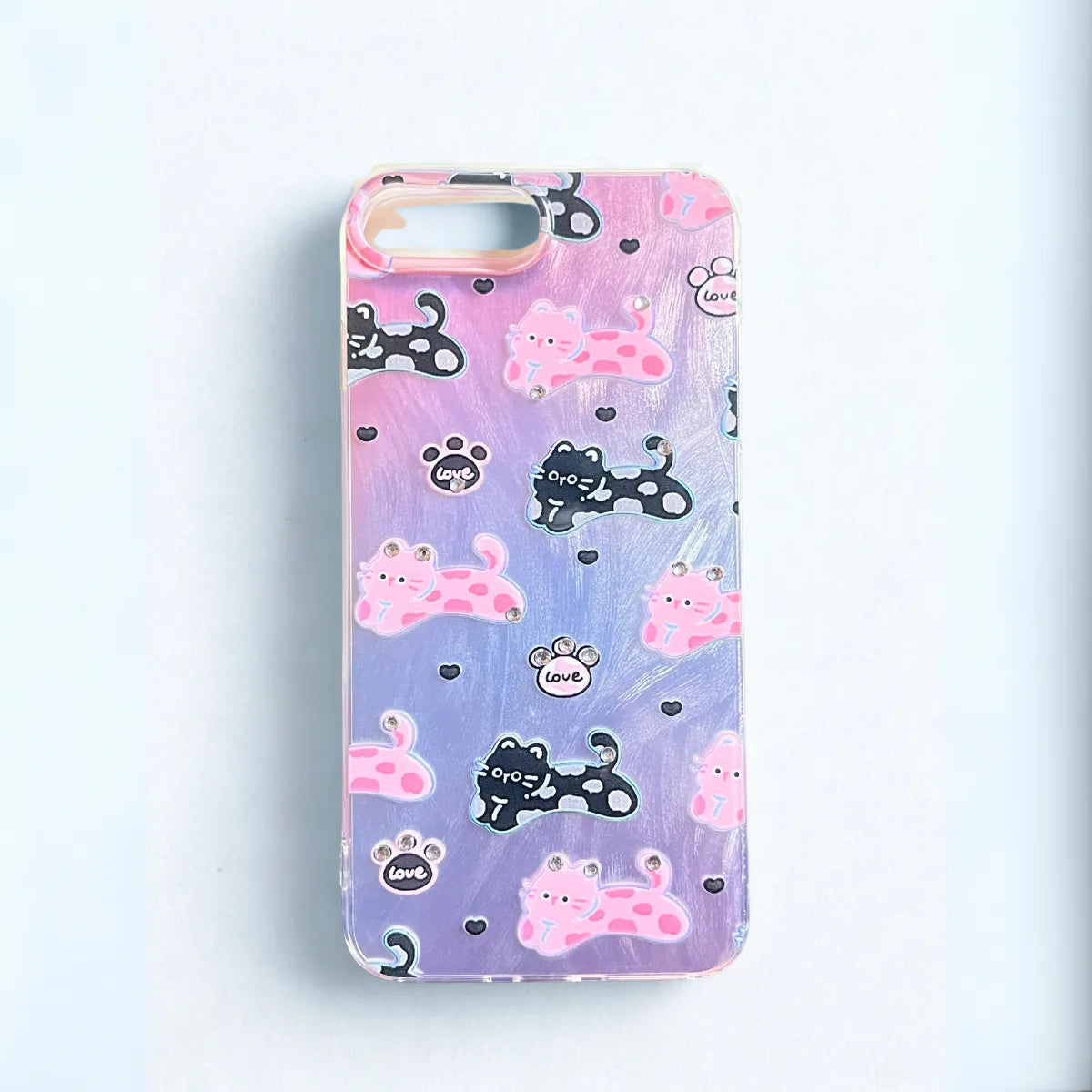 Black Cats with Hearts Case