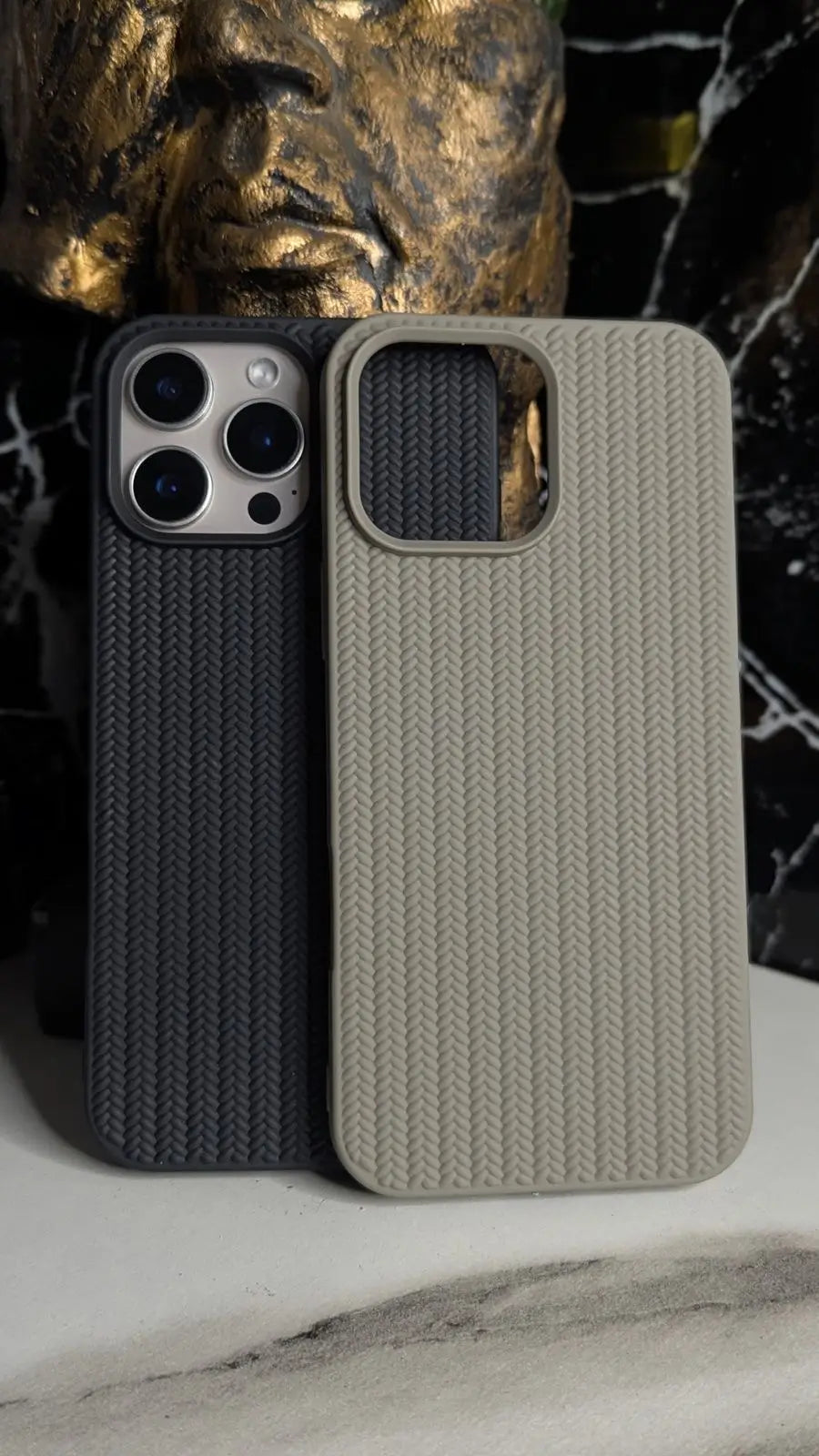 Knitted Fabric Look Case